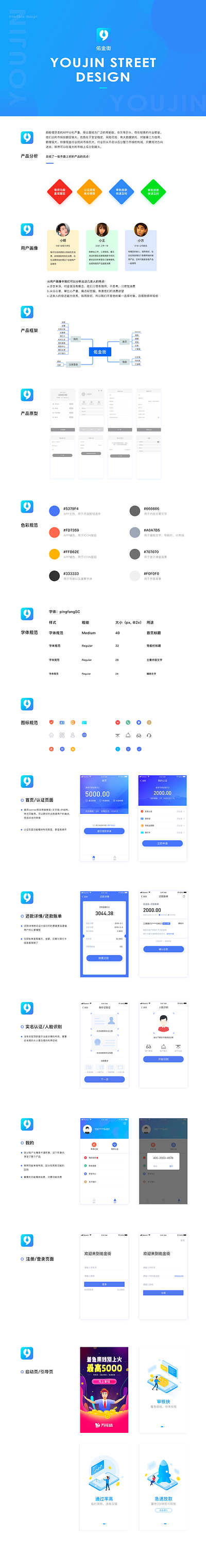 佑金街app branding illustration ui