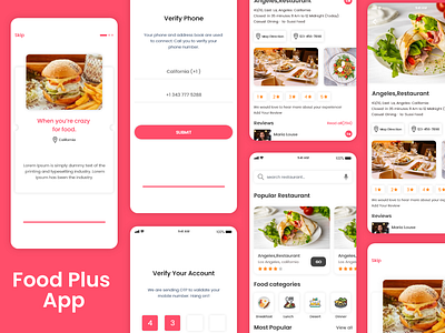 Food Plus food app food order food plus foodie illustrator design mobile app design online order photoshop design restaurant sketchapp ui design ux design xd design