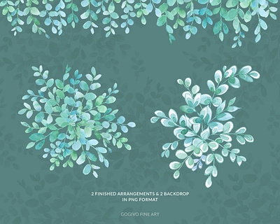 Leaves Handpainted Watercolor Clipart backdrops bouquet cliparts download gogivo green leaves handainted instantdownload leaf leaves leaves illustration leaves logo nature pattern plant and leaves png watercolor watercolor painting watercolorclipart wreath