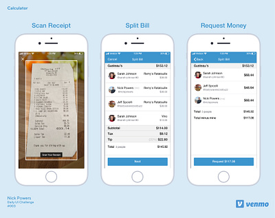 Daily UI #004 | Calculator calculator dailyui004 uidailychallenge venmo