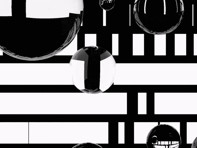 Mono Metaballs cinema4d glitch monochromatic styleframe type