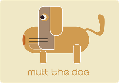 Mutt the dog concept design dog flat friend illustration illustrator k9 mutt old vector