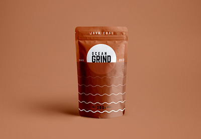 Ocean Grind 'Java Chai' brand chai coffee coffee lovers coffee packaging design latte logo package package mockup packaging design render vector