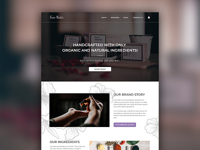 Concept homepage - Cosmetic brand design flat minimal ui ux web web design website