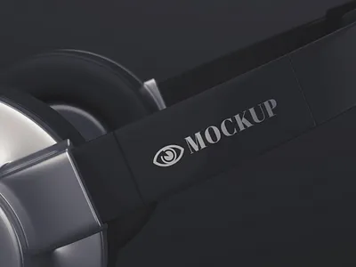 Free Black Headphone Logo Mockup download download mock up download mockup mock ups mockup mockup psd mockups psd