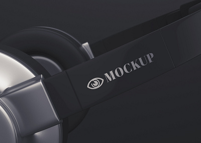 Free Black Headphone Logo Mockup download download mock up download mockup mock ups mockup mockup psd mockups psd