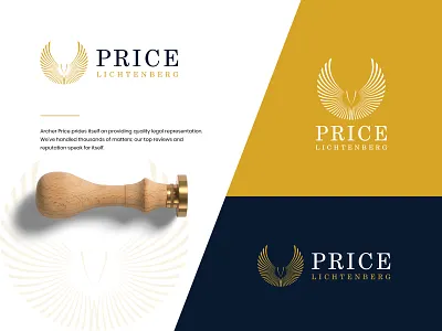 Price Lichtenberg logo design attorney corporate law logo design modern logo price