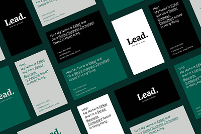 Lead. – Business Card Design branding business card business card design card design identity minimal namecard