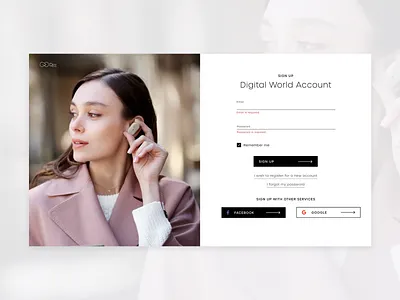 login form design ecommerce login form sign up typography ui ux web