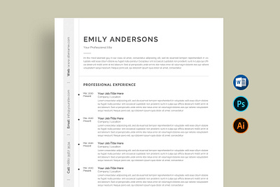 Resume clean resume creative resume curriculum vitae cv template download modern modern resume professional resume resume template template