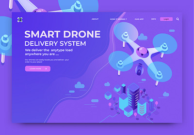 SMART DRONE DELIVERY SYSTEM 2020 app branding clean delivery design drone illustration interaction design landing page marketing mobile payment product design ui user experience ux web webdesign website