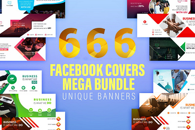666 Facebook Covers Templates facebook covers mega bundle socialmedia