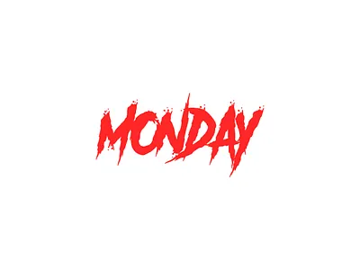 HORROR OF MONDAYA TYPOGRAPHY adobe animation branding design illustration illustrator monday mondays product typography vector