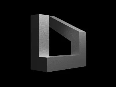 36 Days of Type - D 36dayoftype 36daysoftype 36daysoftype07 3d black branding c4d cinema4d clean design letter lettering letters logo metal minimal monochrome redshift type typography
