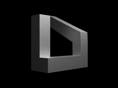 36 Days of Type - D 36dayoftype 36daysoftype 36daysoftype07 3d black branding c4d cinema4d clean design letter lettering letters logo metal minimal monochrome redshift type typography