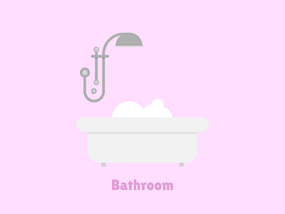 Bathroom affinity designer bath bathroom design designer flat flat design illustration pink vector