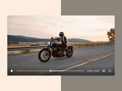 Video Player – UI Component app interface ui ux web