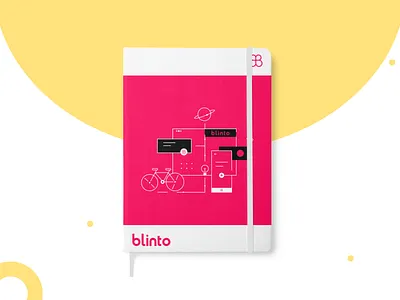 Blinto Rebrand: Notebook 🦋 2020 artboard branding color palette colorful graphic design illustration inspiration logo marketing agency minimal mockup notebook design rebranding red sticker design trend typography ui ux