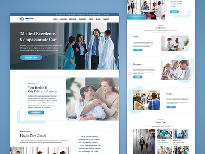 HealthCore Clinic - Quality Family Healthcare care clinic dental design doctor health health care healthcare hospital medical medical care template ui web design web ui website