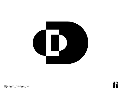 Abstract D 36 days of type branding design flat icon illustrator logo minimal typography vector