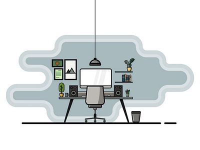 Working desk.. illustration illustrationwork illustrator illustratorartist vector vectoraldesign vectorartwork vectordesign vectorillustration