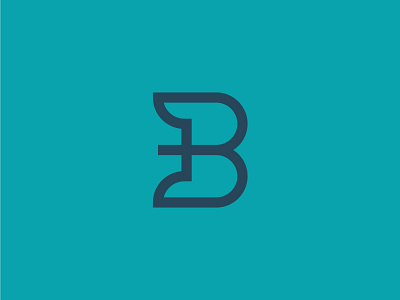 Letter mark B 36daysoftype geometry lettermark lettermarklogo line logo mark monogram