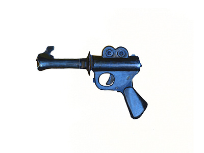 Blaster Pistol Illustration blaster clites design illustration illustration design illustration digital pistol procreate sketch sticker sticker design stickermule