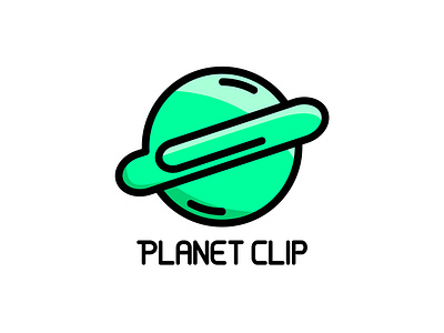 PLANET CLIP LOGO (For Sale) animals branding business design flat forsale illustration logo minimal planet sale saturnus vector