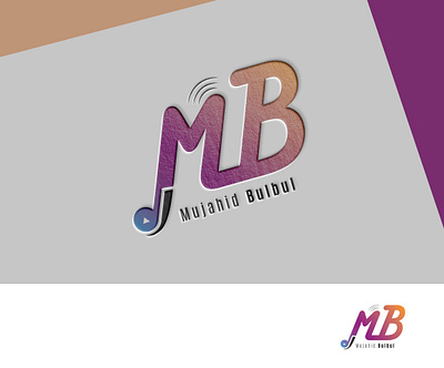 mujahid bulbul mb logo bulbul clean logo creative logo ebad bin siddik illustration logo mb logo minimalist mujahidul islam bulbul music icon music logo muzahidul islam bulbul singer logo