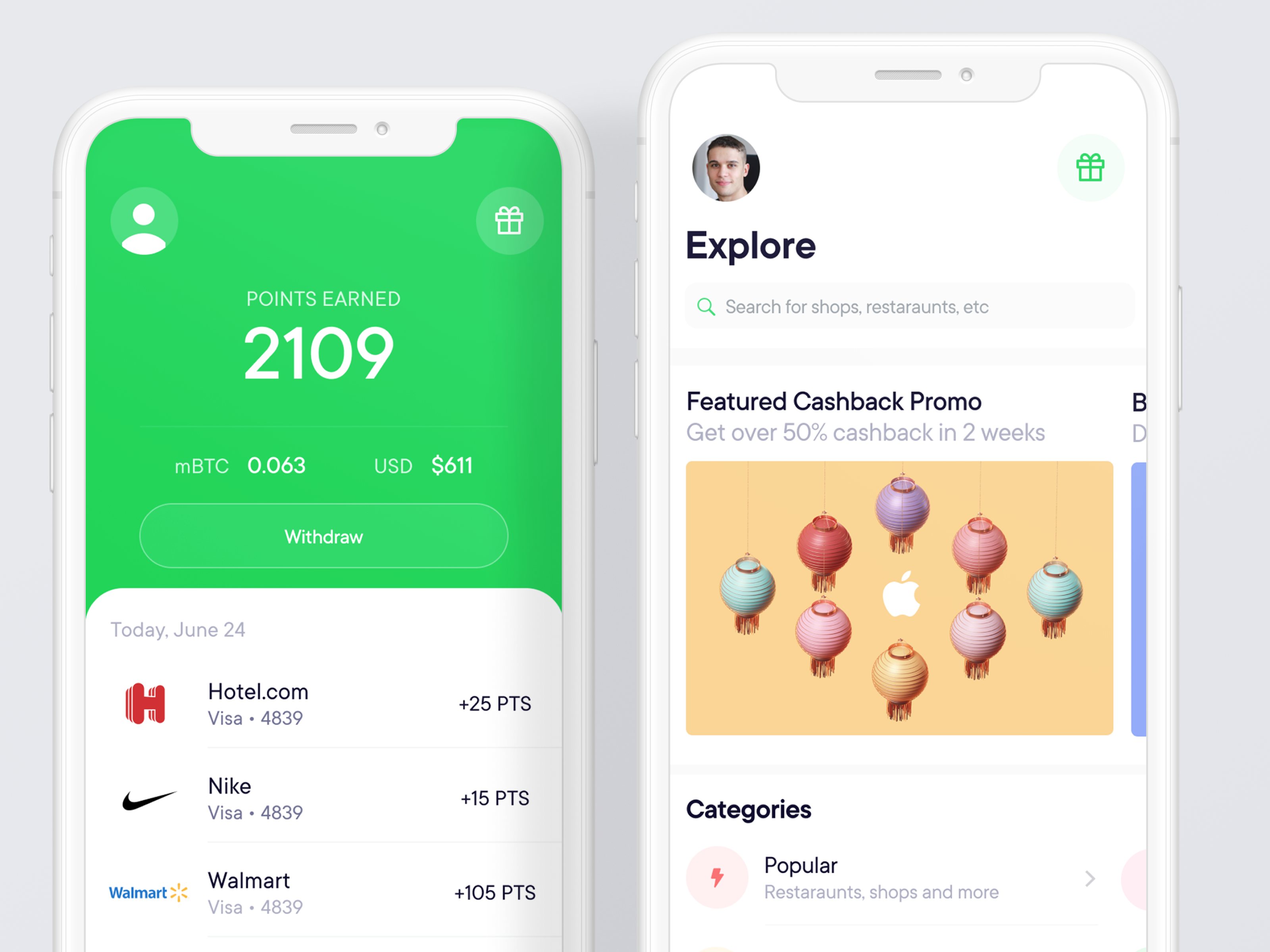 Example of Pei - Fintech Cashback App