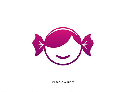 Kids candy logo candy kids combination