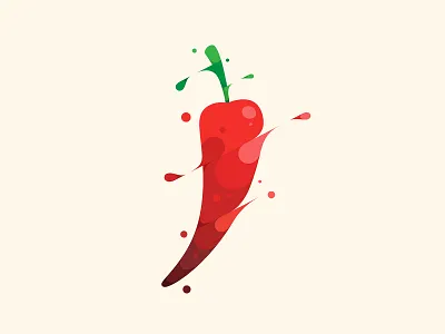 Chili branding chili flat design flat illustration illustration liquid slash spill splash vitamin water