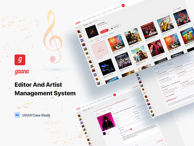 Artiest Management System Case Study anupdeb artist case study casestudy creative event freelancer gaana management app minimal app design music music app music player musician product design typography webapp webapplication