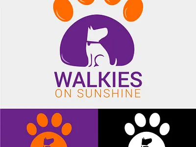 Walkies on Sunshine branding branding design design graphic illustration logo logodesign logotype typography vector