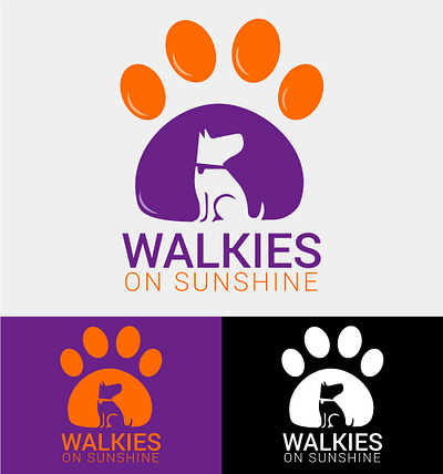 Walkies on Sunshine branding branding design design graphic illustration logo logodesign logotype typography vector