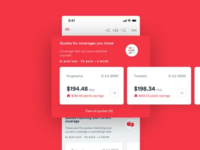 Jerry.ai - Quotes List android app clean design interface ios mobile mobile app mobile ui ui ux