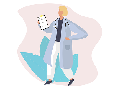 Doctor with stethoscope doctor hospital illustration nurse stethoscope vector illustration