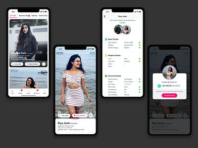 Matrimony App UI app findyourmatch matrimony minimal mobile reshimgathi ui uidesign
