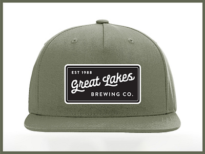 GLBC minimal patch design apparel beer branding design hat minimal patch typography vector