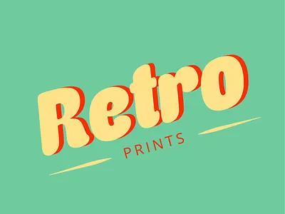 Retro Prints Logo design illustrator logo logochallenge logocore logodesign minimal prints retro retro font retrologo typography