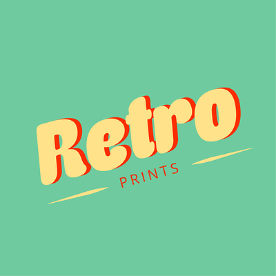 Retro Prints Logo design illustrator logo logochallenge logocore logodesign minimal prints retro retro font retrologo typography