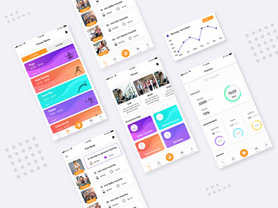 fitness app app design fit fitness trainer