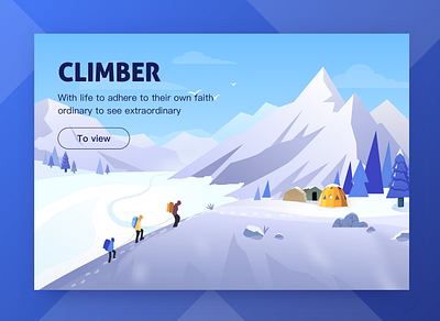 climber flat gui illustration limit pc ui ui design web