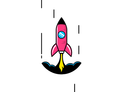 Rocket design fast illustration rocket space