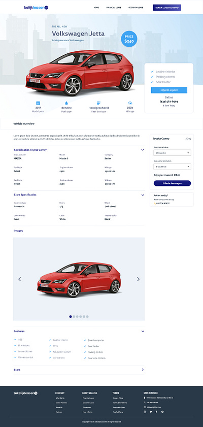 Car Dealer Landing page auto car dealer car landing car landing page car rent car rental car website dealer landing leasing rent car web design