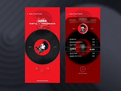 Music Player UI concept design music player ui ui ux web