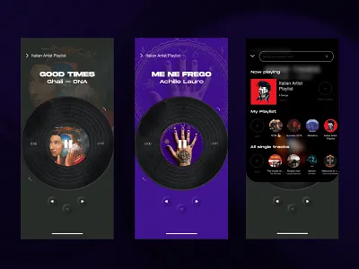 Music Player UI -- 2 concept design music player ui ux web