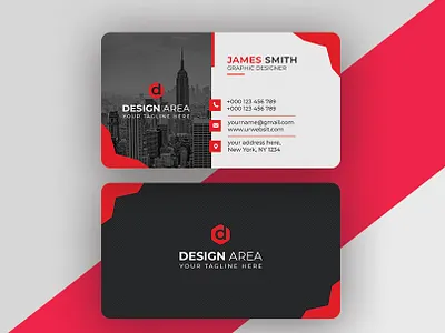 Red Creative Corporate Business Card Design brand design brand identity branding business card business card design business cards card design cards commercial corporate creative design graphic design stationery