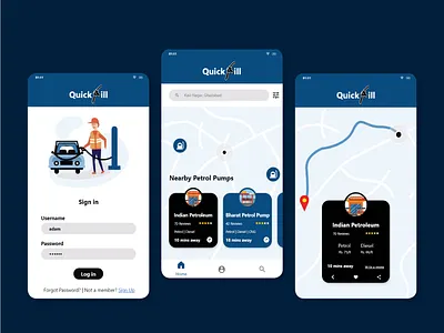 Petrol Pumps near you mobile app mobile ui petrol petroleum ui ui design uidesign