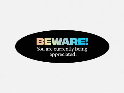 Beware! Holo sticker type